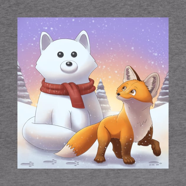 Snow Fox - Winter Fox Illustration by CharleyFox